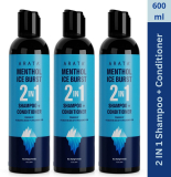 ARATA Menthol Ice Burst 2-in-1 Shampoo + Conditioner | With 1% Salicylic Acid(600 ml)
