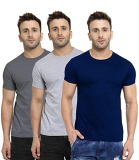 Scott International Men’S Regular Fit T-Shirt – Cotton Blend, Half Sleeve, Round Neck, Regular Fit, Stylish, Solid Plain T-Shirts For Men(Pack Of 3) Multicolour
