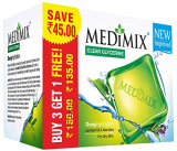 Medimix Clear Glycerine Soap With Lakshadi Oil & Aloevera For Dry Skin | Buy 3 Get 1 Free | 100G Each |