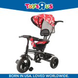 Toys R Us Avigo Victor Pro Max Tricycle With Foldable Canopy Sunroof Protection For Kids | Tricycle | Boys | Girls Age Group 2 To 5 Years Tricycle Tricycle(Black, Red)