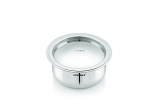 Livmax Tri-Ply Stainless Steel Tope With Stainless Steel Lid 16 Cm, Silver