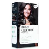 Thriveco Crème Permanent Natural Black Hair Color | 100% Grey Coverage | Hyaplex™️ Bond-Building Technology | Long-Lasting, Damage-Free Color | Ammonia-Free | Nourishing & Anti-Aging Formula, Men & Women ,130 Ml