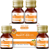 The Old Natural Nuvit D3 Vitamin D3 60000 Iu I Cholecalciferol Vitamin D3 60000 Iu Sugar Free Nano Shots I Once In A Week – 5Ml Pack Of 4 Nano Shots, Oil