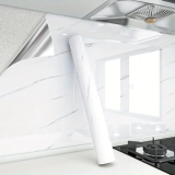 JB’S LAND White Marble Self Adhesive Wallpaper – Waterproof & Heat-Resistant PVC Sticker for Kitchen, Furniture & DIY Walls (60 x 200 cm)