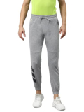 Hubberholme Men’S Cotton Blend 3 Stripe Print Regular Fit Joggers – Trackpant With Drawstring Elastic Waistband, Lower For Jogging, Gym, Sports & Dailywear (Grey, 36)