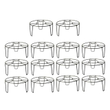 Go Hooked Flower Pot Stand | Gamla Stand | Plant Pot Stand For Indoor Plants, Balcony, Indoor Living Room, Terrace, Patio (Black, Pack Of 4)