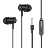 Kratos Thump Wired Earphones, Powerful Bass, Hd Sound Quality Earphones, Tangle Free Cable, Comfortable In Ear Fit, With Mic 3.5 Mm Jack – Black