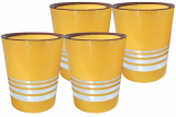 Wonder Homeware Bingo Open Dustbin Set, 4 Pc Dustbin 6 Ltr, Yellow Color