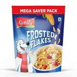 Kwality Frosted Flakes – Made With Golden Corns, 99% Fat Free, Natural Source Of Vitamin, Iron And Protein 1Kg [Pack Of 1]
