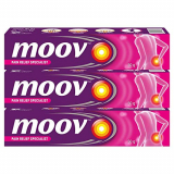 Moov Fast Pain Relief Cream – 50G (Pack Of 3) | Suitable For Back Pain, Muscle Pain, Joint Pain, Knee Pain | 100% Ayurvedic Formula | Suitable For Sports & Gym Related Injuries