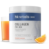Healthkart Hk Vitals Marine Collagen For Men Supplement (Orange,200 G)|Vitamin C,E,Sodium Hyaluronate|For Youthful & Glowing Skin,Powder,1 Count,25 Servings