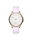 Mvmt Coronada Qtz Basic Analog Calendar White Round Dial Women’S Watch, Rose Leather Material, Rose Band – 28000021-D