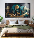 The Castle Decor Golden Deer Wall Painting, Big Size Wooden Framed at ₹1969Apply Coupon