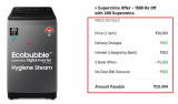 SAMSUNG 8 kg Fully Automatic Top Load Washing Machine At ₹18,999/₹20,499 (Effectively)1st Claim 1500 Off with 200 SupercoinsThen Buy – Bank Discount Offers – ICICI/Kotak/Bob/Axis/HDFC Cards (Check Image)
