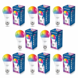 Crompton Immensa Smart 9 Watts Wi-Fi Enabled Led Bulb Compatible With Alexa And Google Assistant (Immensa Music Sync E27, Pack Of 8)