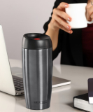 Sheffield Classic Vacuum Insulated Double Wall Stainless Steel Coffee Mug 400 Ml Flask(Pack Of 1, Silver, Steel)