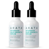 Arata Intensive Hair Growth Serum for Men & Women | 3% Redensyl, 3% Procapil & 5% Kopexil | Onion, Turmeric & Rice Water | Controls Hair Fall, Boosts Hair Growth & Strengthens Hair | Pack of 2 (60ml)