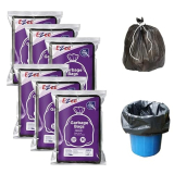Ezee Flat Biodegradable Garbage Bags Medium Black 180 Pcs | 19 X 21 Inch | 30 Pcs X Pack Of 6 | Dustbin Trash Bag