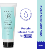 ARATA Styling Cream with Flaxseeds for Daily Use |Non Greasy, Matte Finish Hair Cream(50 ml)