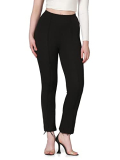 Selvia Women’S Knitted Lycra Full Elastic Straight Pant(439Tk111N-Xl_Black)