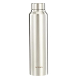 Amazon Brand – Solimo Stainless Steel Water Bottle | Bis-Approved | 900Ml (Silver Steel Finish)