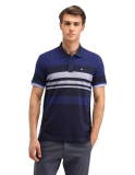 Arrow Sports Men’S Striped Regular Fit Polo Shirt (Asaeots5278_Blue