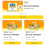 Combine Gift Card Offer With Grocery & Get Huge Cashback 1. Buy ₹3500 Gift Card & Get ₹150 Cashback 2. Now Collect Grocery Offer -₹1999 Pe ₹200 Cashback / ₹999 Pe ₹100 Cashback Fresh Deals Starting ₹1 :    Master Link :  • Quick Buying Suggestions ↓↓↓↓Sugar : Refined Oil : Tea & Coffee : Atta Etc. : Pulses (Dal) : Masala : Detergent : Soap : Shampoo :