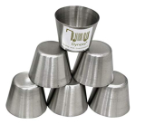 Dynore Stainless Steel Set Of 6 Shot Glass 30 Ml 30Mm X 60Mm 150Gram