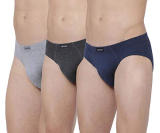 Levi’S Men’S Cotton Style #011 Comfort Regular Fit Solid Brief (Pack Of 3) (#011-Brief-Lt Dk Gmel/Nmel-P3_Light, Dark Grey, Navy Melange_Xl)