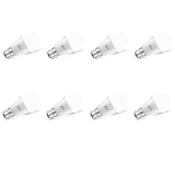 Orient Electric Polycarbonate High Glo Led Lamp 7W, (Cool White, 6500K, B22 – Pack Of 8)