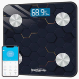 Healthgenie Smart Bmi Weight Machine For Body Weight With 18 Body Parameters Sync With Mobile App, 2 Yrs Warranty Bluetooth Weighing Machine 3D Hexagon (Hb-411), 950 Grams
