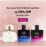 WOW Loot : Luxury Men’s & Women’s Perfume at 70% Off.Link : Apply Code : FLAT70Do Prepaid & Get 5% Discount.