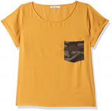 Miss Olive Women’S Solid Loose Shirt (Moss19Tp30-02-183_Mustard_L