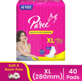 Paree Soft & Rash Free Xl With 3 Seconds Absorption For Heavy Flow Sanitary Pad(Pack Of 40)