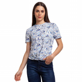 Parx Woman Medium Blue Top (Size: L)-Xwak00128-B5