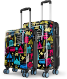 Safari Wanderlust Plus 55/65 4W Printed Cabin & Check-In Set 8 Wheels – 27 Inches