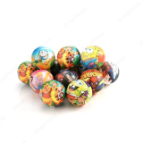Graphene Soft Squeeze Foam Sponge Balls With Cartoon Prints Light Weight Non Toxic Ball Set For Kids (Pack Of 12) Multicolor