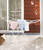 Amazon Brand – Solimo Premium Cloth Drying Stand – 3 Way Folding, 42 Feet Drying Length, Total 20 Drying Rails (White)