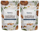 Farmley Premium Mixed Dry Fruits Panchmeva Superfood Tasty & Healthy Snacks Contains Almond,Cashew,Dates,Green And Black Raisins Pack Of 2 , Each 200 Gm