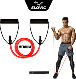 Slovic Exercise & Stretching Resistance Band Set For Men & Women Workout Medium Resistance Tube(Red)