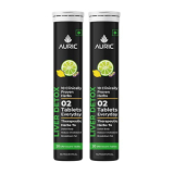 Auric Liver Detox Effervescent | Fizzy Water With 10 Ayurvedic Herbs | Clinically Researched Therapeutic Ingredients | Drop, Dissolve, Fizz, Drink |Pack Of 40 Tablets