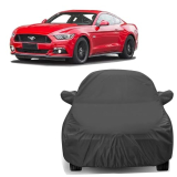 Sulfar 100% Water Resistant Car Body Cover Compatible With Mirror For Ford Mustang (Triple Stitched, Full Bottom Elastic, Dark Grey)