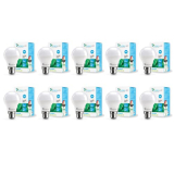 Syska Ssk-Srl Base B22D 9-Watt Led Bulb (Pack Of 10, Cool White)