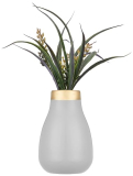 Amazon Brand – Solimo Flower Vase With Rust-Resistant Coating | Stylish And Easy-To-Clean Finish | Compact Design For Modern Décor | Bouquet Vase (Big) – Grey
