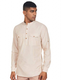 Ethnix By Raymond Men’S Cotton Regular Tunic Shirt (Rtha00134-Yb_Beige_96)