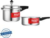 Butterfly Friendly Combo Pack 3 L, 2 L Pressure Cooker(Aluminium)