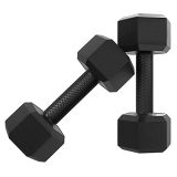 Star X Hexa Pvc 4Kg Dumbbell Set For Home Gym Workout, Dumbells For Fitness (Black Hexa 4Kg X 2 Dumbbell (8Kg))