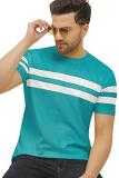 Lookmark Men’S Stylish Cotton Blend Printed Striped Polo Tshirt (Mt04-M)