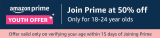 Amazon Prime Youth Offer Buy Amazon Prime Membership & Get ₹750 Cashback on 1 Year Plan