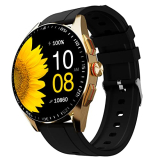 Fire-Boltt Invincible Plus 1.43″ Amoled Display Smartwatch With Bluetooth Calling, Tws Connection, 300+ Sports Modes, 110 In-Built Watch Faces, 4Gb Storage & Ai Voice Assistant (Gold Black)